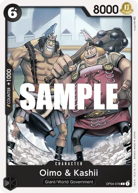 Carte One Piece Oimo & Kashii OP04-078, extension Kingdoms of Intrigue (sortie anglaise)