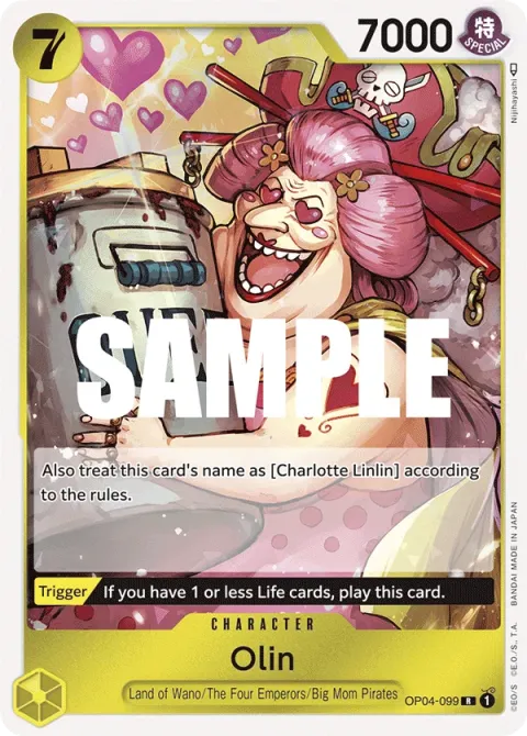 Carte One Piece Olin OP04-099, extension Kingdoms of Intrigue (sortie anglaise)