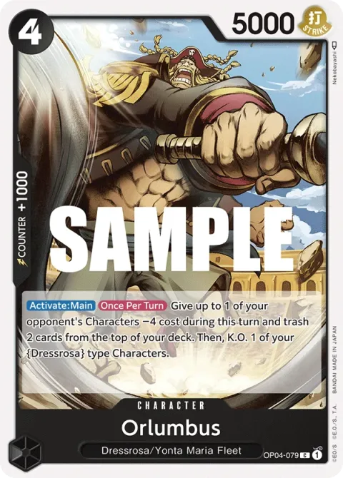 Carte One Piece Orlumbus OP04-079, extension Kingdoms of Intrigue (sortie anglaise)