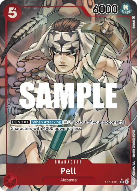 Carte One Piece Pell OP04-013 · parallèle, extension Kingdoms of Intrigue (sortie anglaise)