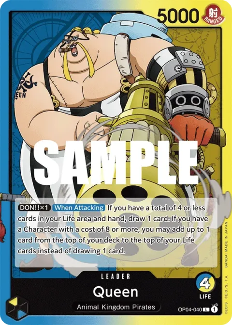 Carte One Piece Queen OP04-040, extension Kingdoms of Intrigue (sortie anglaise)