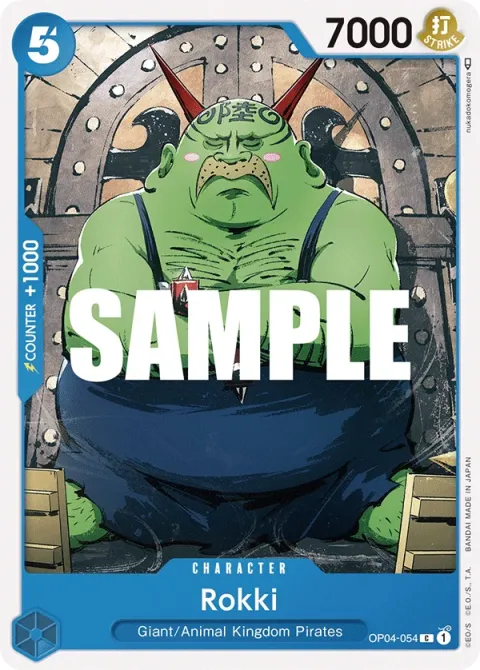 Carte One Piece Rokki OP04-054, extension Kingdoms of Intrigue (sortie anglaise)