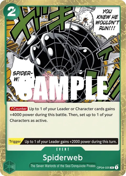 Carte One Piece Spiderweb OP04-035, extension Kingdoms of Intrigue (sortie anglaise)