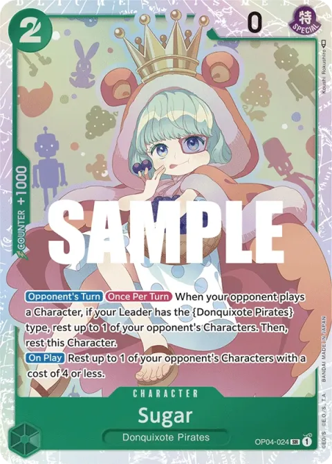 Carte One Piece Sugar OP04-024, extension Kingdoms of Intrigue (sortie anglaise)