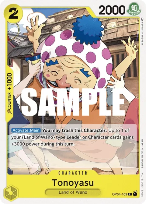 Carte One Piece Tonoyasu OP04-109, extension Kingdoms of Intrigue (sortie anglaise)