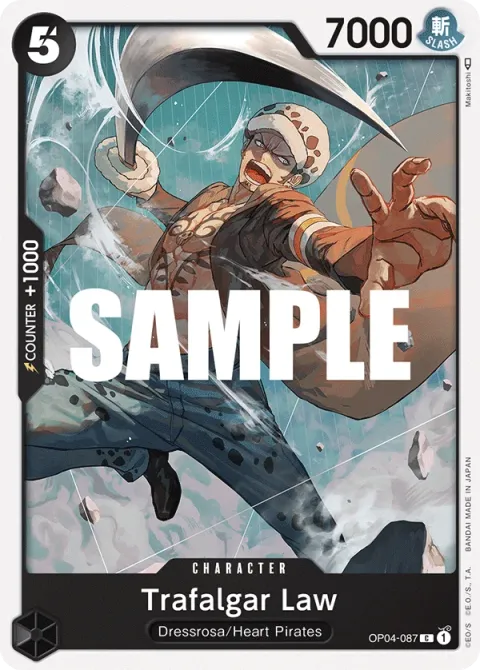 Carte One Piece Trafalgar Law OP04-087, extension Kingdoms of Intrigue (sortie anglaise)