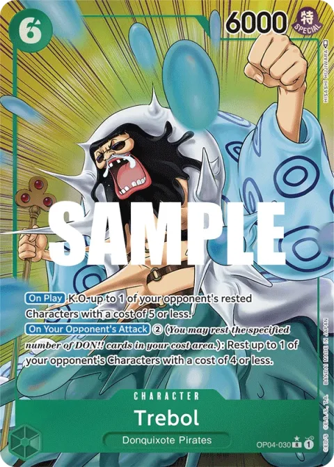 Carte One Piece Trebol OP04-030 · parallèle, extension Kingdoms of Intrigue (sortie anglaise)