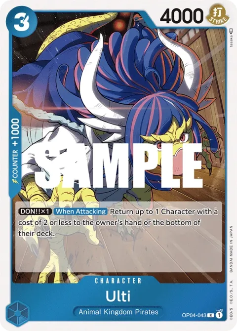 Carte One Piece Ulti OP04-043, extension Kingdoms of Intrigue (sortie anglaise)