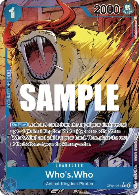 Carte One Piece Who’s.Who OP04-051 · parallèle, extension Kingdoms of Intrigue (sortie anglaise)
