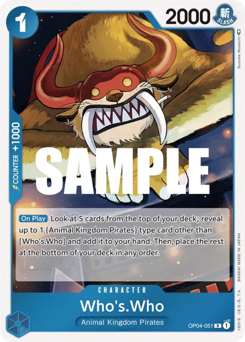 Carte One Piece Who’s.Who OP04-051, extension Kingdoms of Intrigue (sortie anglaise)