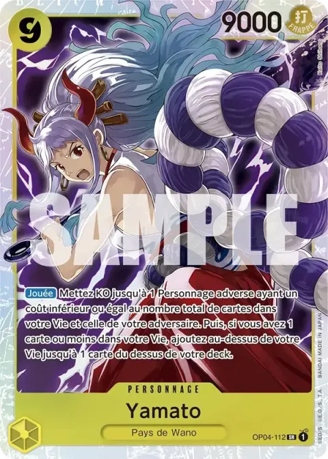 Carte One Piece Yamato OP04-112 · parallèle, extension Kingdoms of Intrigue (sortie anglaise)