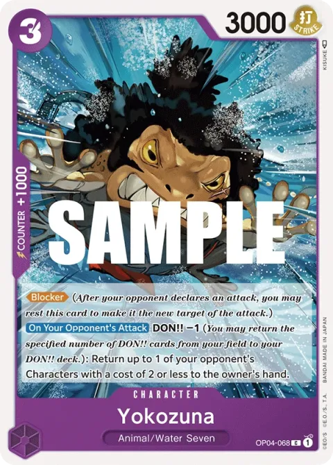 Carte One Piece Yokozuna OP04-068, extension Kingdoms of Intrigue (sortie anglaise)