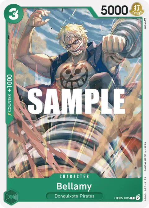 Carte One Piece Bellamy OP05-035, extension Awakening of the New Era (sortie anglaise)