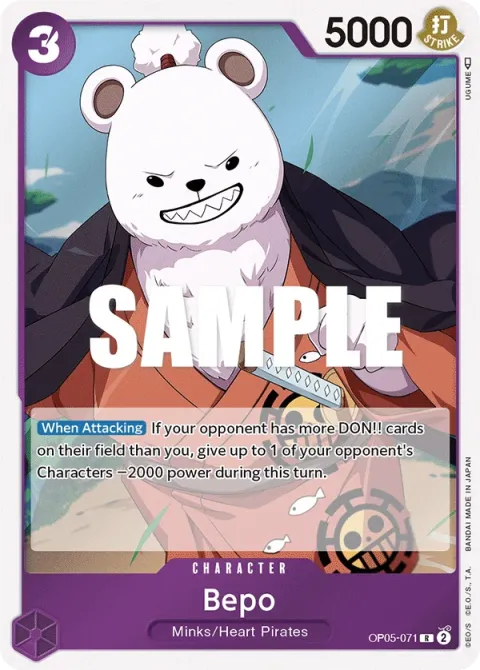Carte One Piece Bepo OP05-071, extension Awakening of the New Era (sortie anglaise)