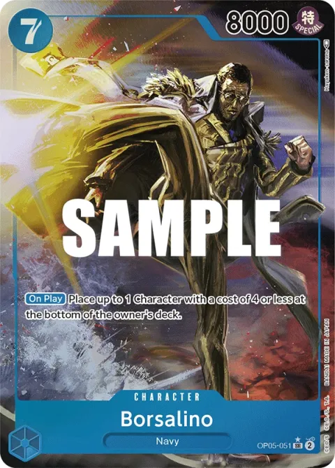 Carte One Piece Borsalino OP05-051 · parallèle, extension Awakening of the New Era (sortie anglaise)