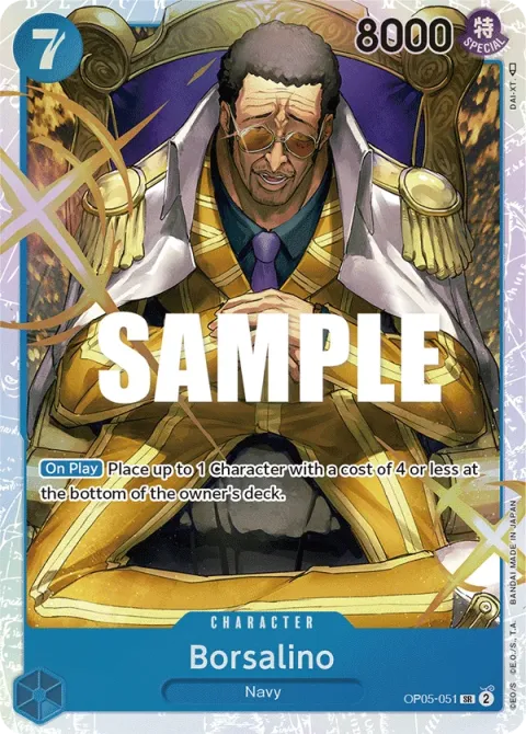 Carte One Piece Borsalino OP05-051, extension Awakening of the New Era (sortie anglaise)