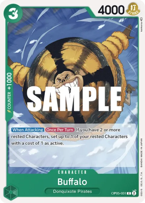 Carte One Piece Buffalo OP05-031, extension Awakening of the New Era (sortie anglaise)