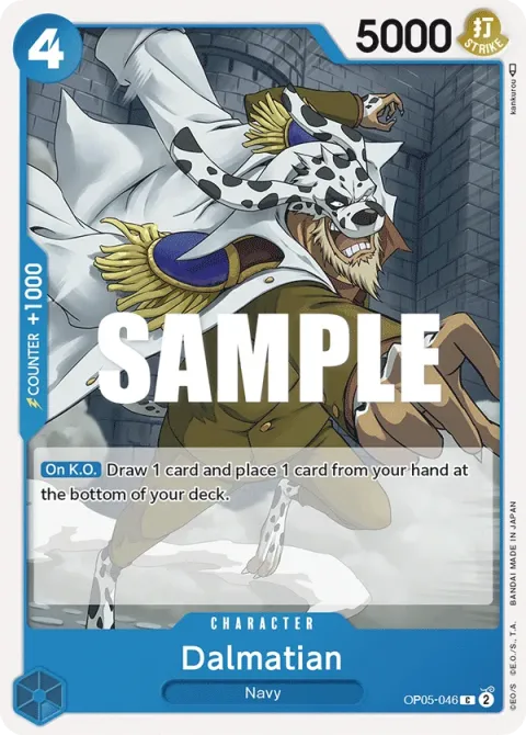 Carte One Piece Dalmatian OP05-046, extension Awakening of the New Era (sortie anglaise)