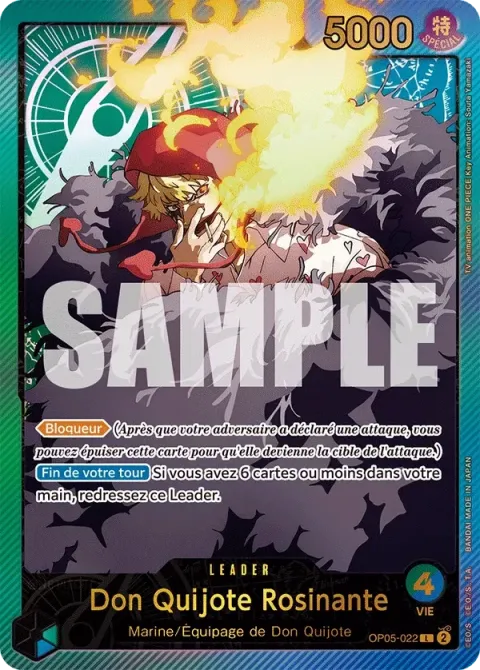 Carte One Piece Don Quijote Rosinante OP05-022 · parallèle, extension Awakening of the New Era (sortie anglaise)