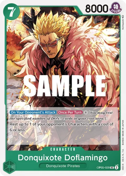 Carte One Piece Donquixote Doflamingo OP05-029, extension Awakening of the New Era (sortie anglaise)