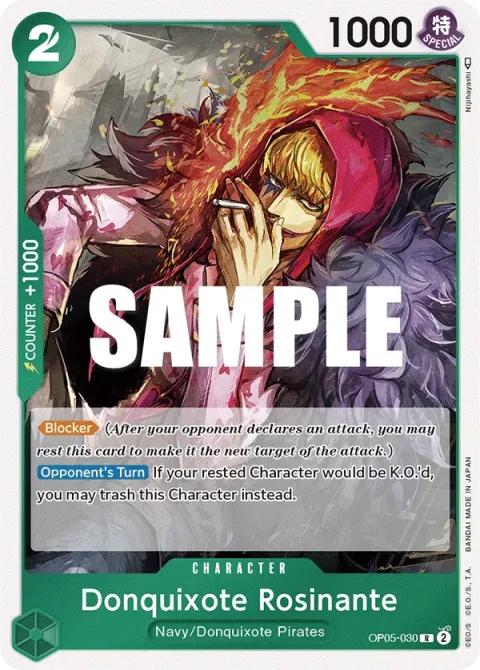 Carte One Piece Donquixote Rosinante OP05-030, extension Awakening of the New Era (sortie anglaise)