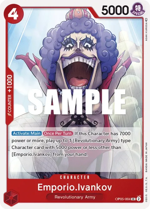 Carte One Piece Emporio.Ivankov OP05-004, extension Awakening of the New Era (sortie anglaise)