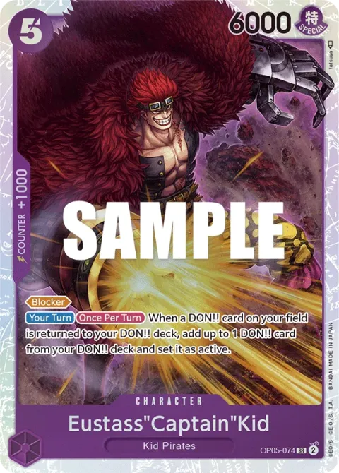 Carte One Piece Eustass »Captain »Kid OP05-074, extension Awakening of the New Era (sortie anglaise)