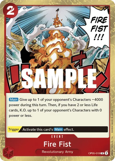 Carte One Piece Fire Fist OP05-019, extension Awakening of the New Era (sortie anglaise)