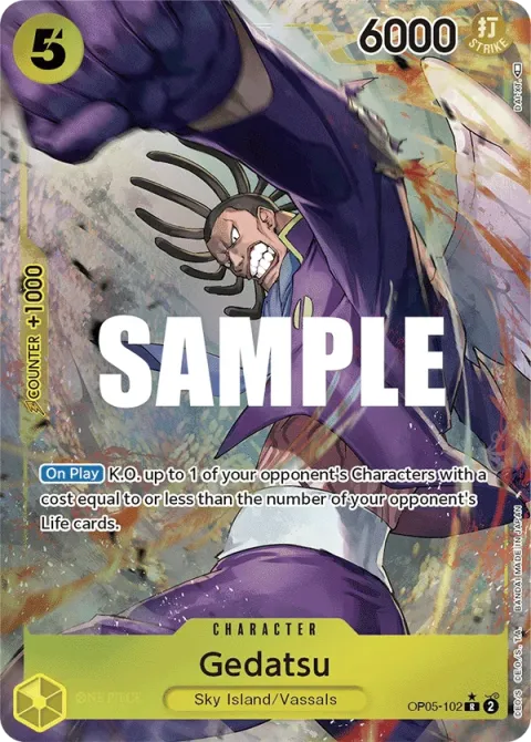 Carte One Piece Gedatsu OP05-102 · parallèle, extension Awakening of the New Era (sortie anglaise)