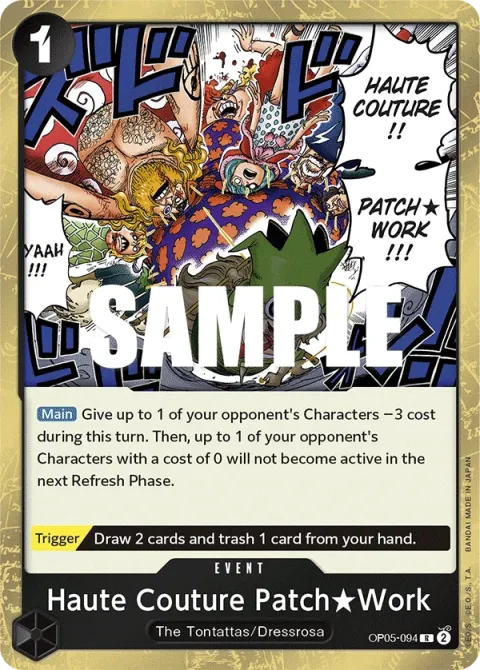 Carte One Piece Haute Couture Patch★Work OP05-094, extension Awakening of the New Era (sortie anglaise)