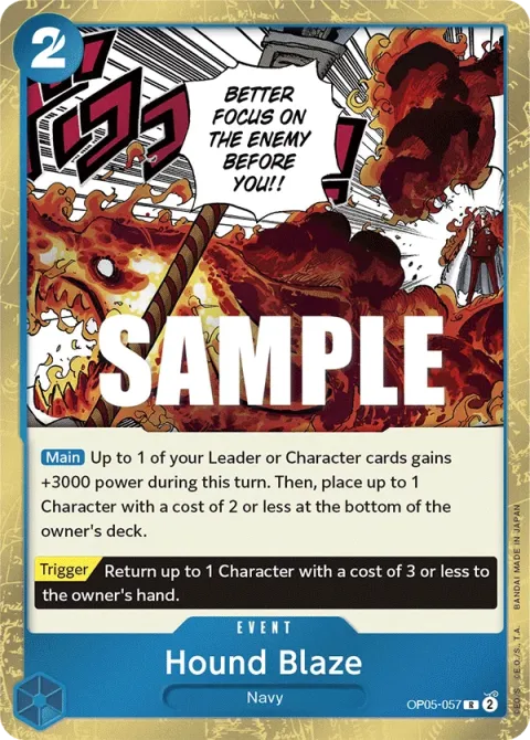 Carte One Piece Hound Blaze OP05-057, extension Awakening of the New Era (sortie anglaise)