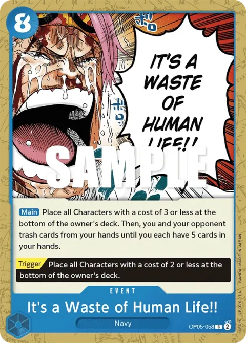 Carte One Piece It’s a Waste of Human Life!! OP05-058, extension Awakening of the New Era (sortie anglaise)