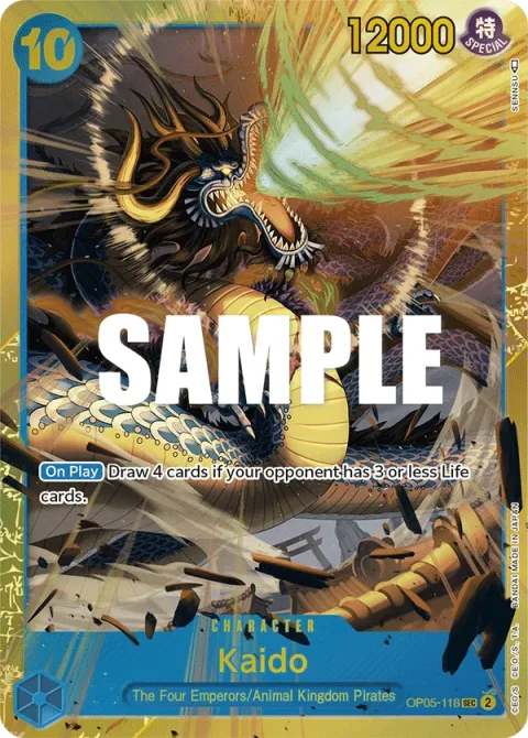 Carte One Piece Kaido OP05-118, extension Awakening of the New Era (sortie anglaise)