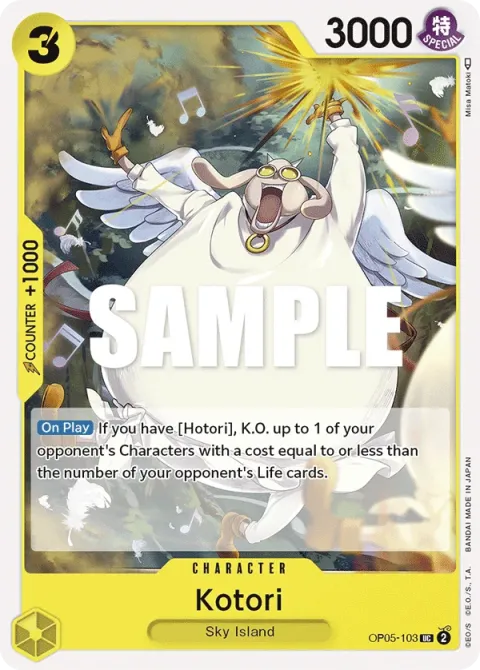 Carte One Piece Kotori OP05-103, extension Awakening of the New Era (sortie anglaise)