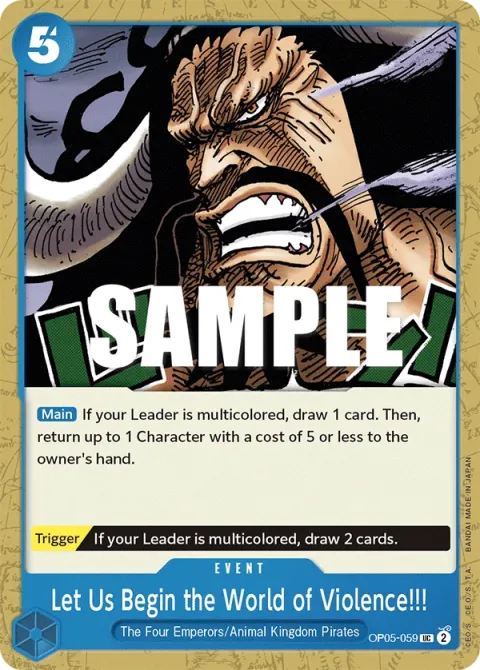 Carte One Piece Let Us Begin the World of Violence!!! OP05-059, extension Awakening of the New Era (sortie anglaise)