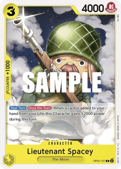 Carte One Piece Lieutenant Spacey OP05-107, extension Awakening of the New Era (sortie anglaise)