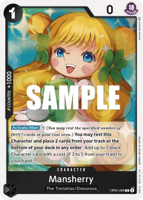 Carte One Piece Mansherry OP05-088, extension Awakening of the New Era (sortie anglaise)