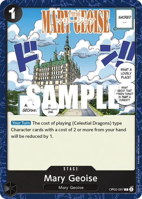 Carte One Piece Mary Geoise OP05-097, extension Awakening of the New Era (sortie anglaise)