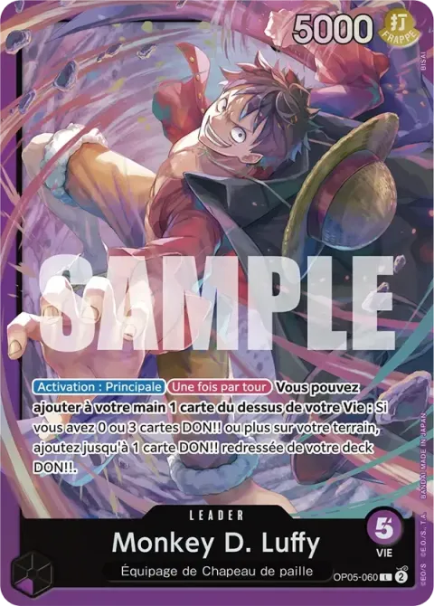 Carte One Piece Monkey D. Luffy OP05-060 · parallèle, extension Awakening of the New Era (sortie anglaise)