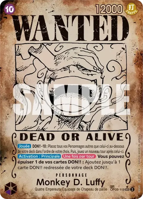 Carte One Piece Monkey D. Luffy OP05-119 · parallèle, extension Awakening of the New Era (sortie anglaise)
