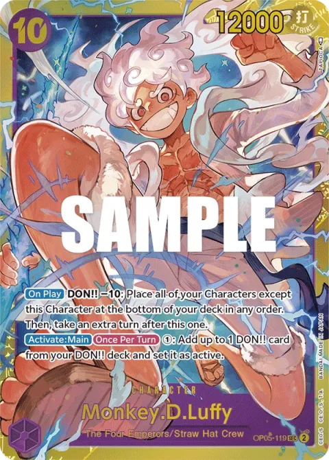 Carte One Piece Monkey.D.Luffy OP05-119, extension Awakening of the New Era (sortie anglaise)