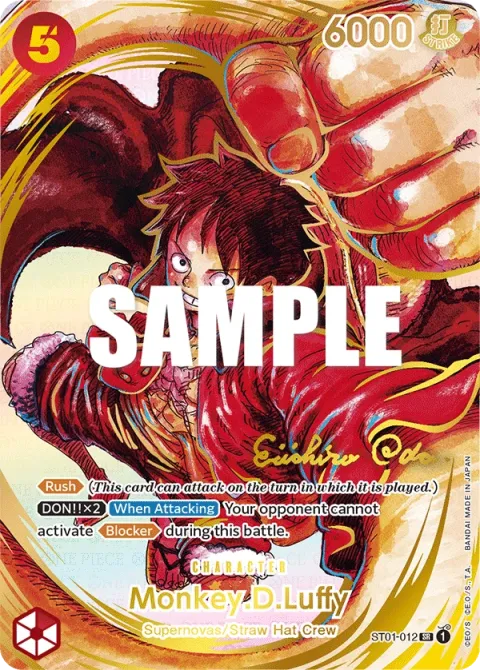 Carte One Piece Monkey.D.Luffy ST01-012 · parallèle 3, extension Awakening of the New Era (sortie anglaise)