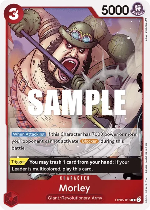 Carte One Piece Morley OP05-016, extension Awakening of the New Era (sortie anglaise)