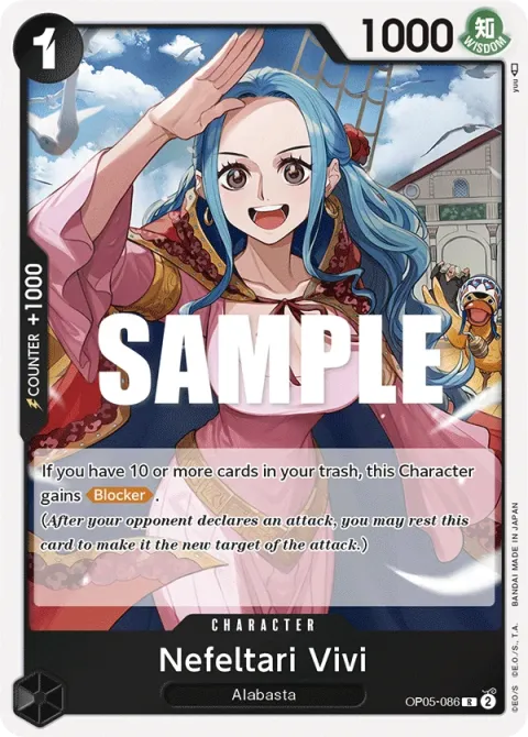 Carte One Piece Nefeltari Vivi OP05-086, extension Awakening of the New Era (sortie anglaise)