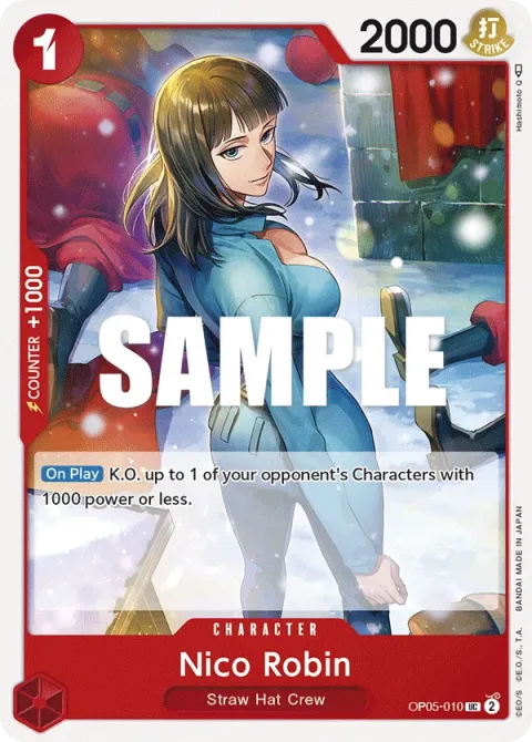Carte One Piece Nico Robin OP05-010, extension Awakening of the New Era (sortie anglaise)