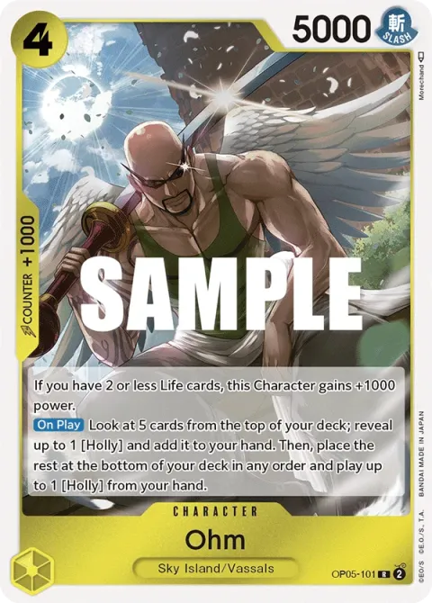 Carte One Piece Ohm OP05-101, extension Awakening of the New Era (sortie anglaise)