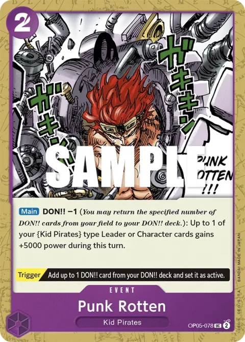 Carte One Piece Punk Rotten OP05-078, extension Awakening of the New Era (sortie anglaise)