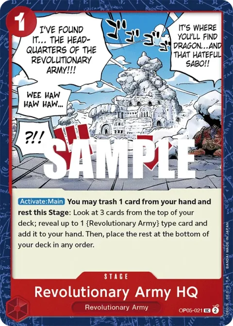 Carte One Piece Revolutionary Army HQ OP05-021, extension Awakening of the New Era (sortie anglaise)