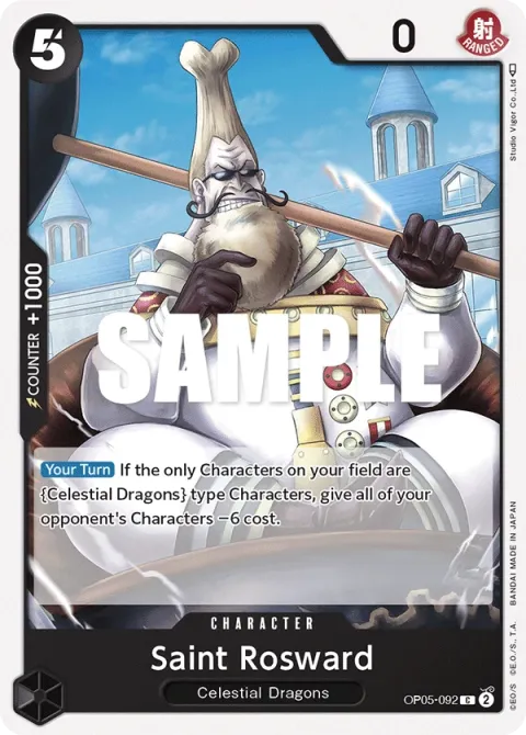 Carte One Piece Saint Rosward OP05-092, extension Awakening of the New Era (sortie anglaise)