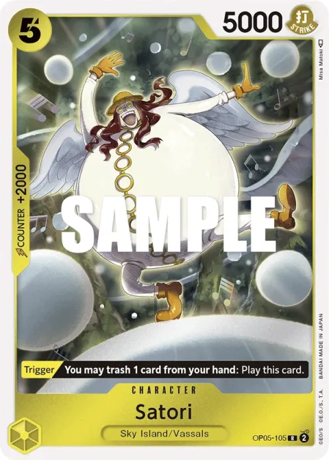 Carte One Piece Satori OP05-105, extension Awakening of the New Era (sortie anglaise)